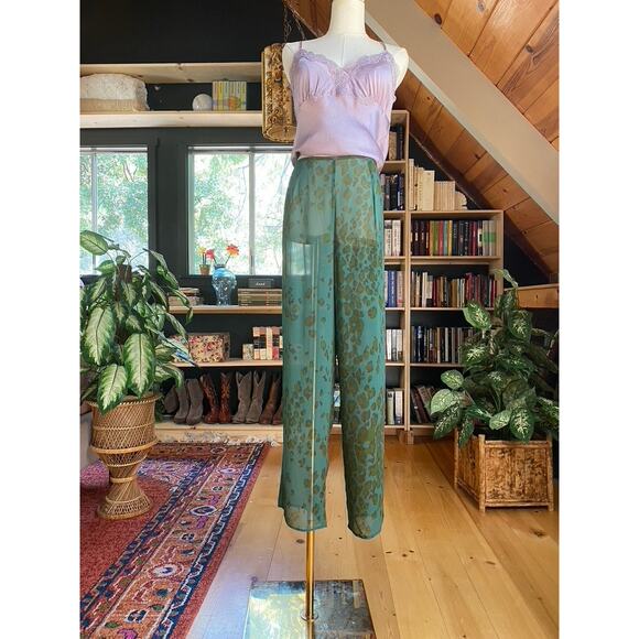 Silk Sheer Leopard Pant - Picture 2 of 6